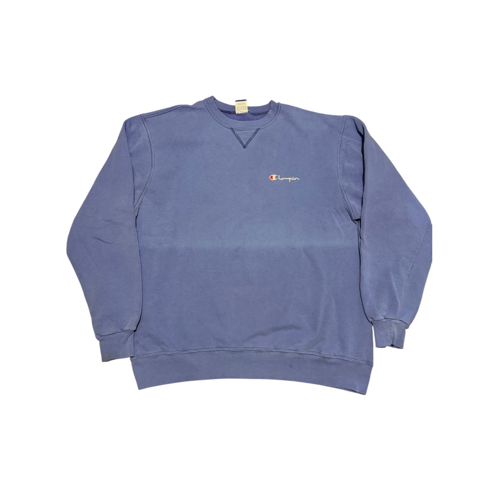 Vintage Champion Sweatshirt Mens 3XL Blue Purple Made in USA Crewneck V-Stitch